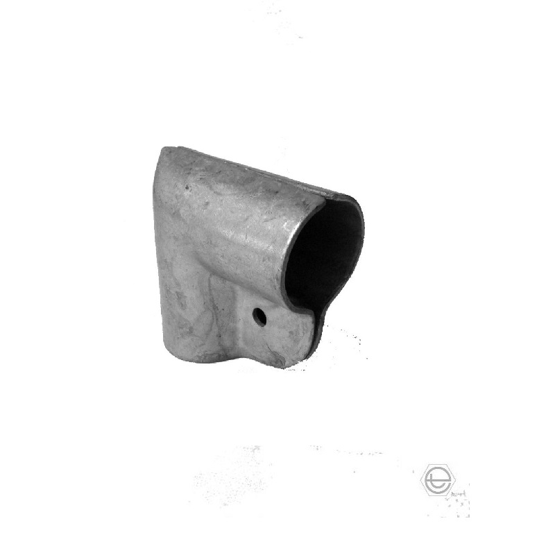 Winkelschelle 90°, 3/4" x 3/4" (26.9 mm x 26.9 mm), feuerverzinkt, Schraube 1xM10x20