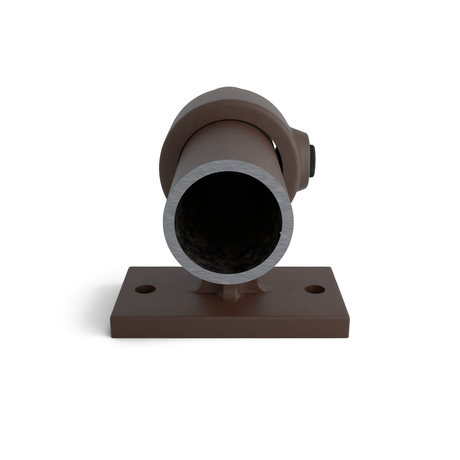 143W-B Handlaufhalt. - 33.7 mm braun