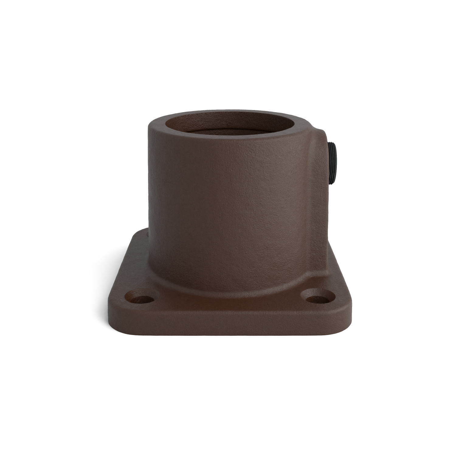 F131-B Fußplatte eckig - 33.7 mm braun