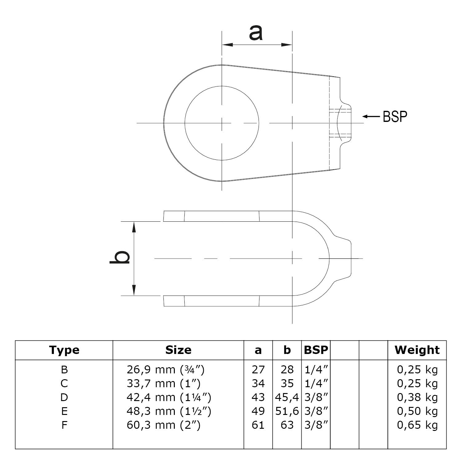 Kreuzstück, offen. 90°, 42,4 mm (1¼”)