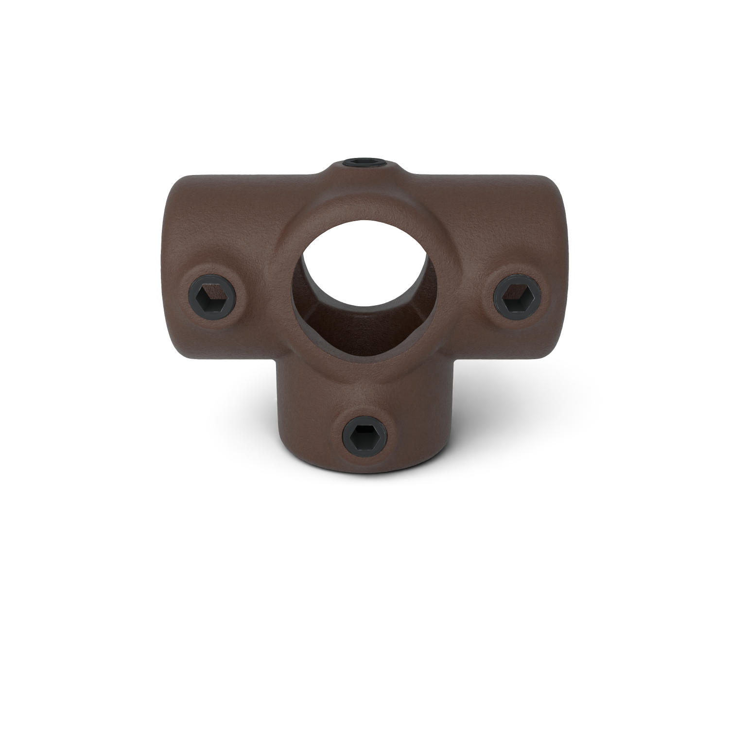 176-A T-Stück f Stützr - 26.9 mm braun