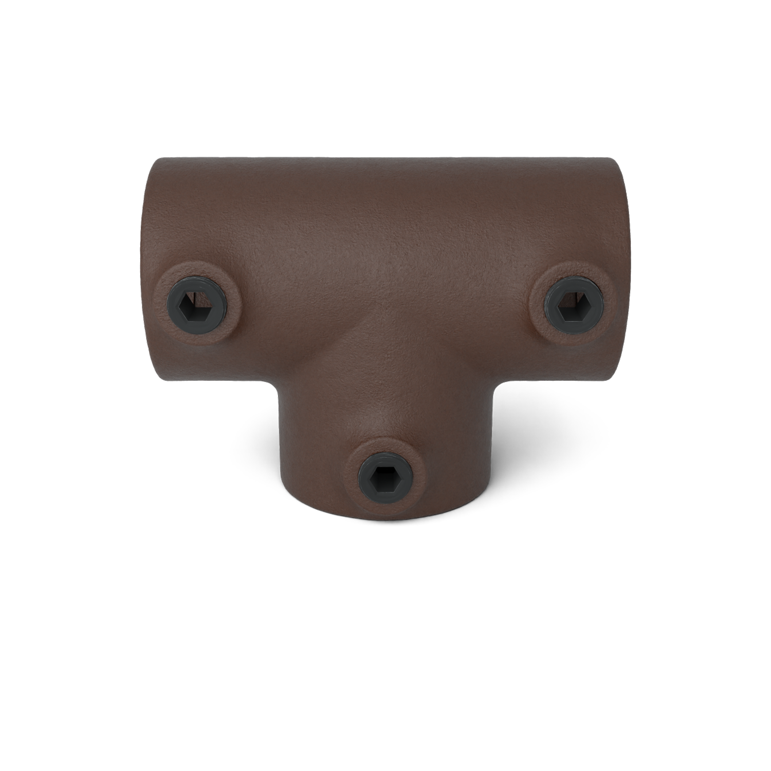 104-A T-Stück lang - 26.9 mm braun