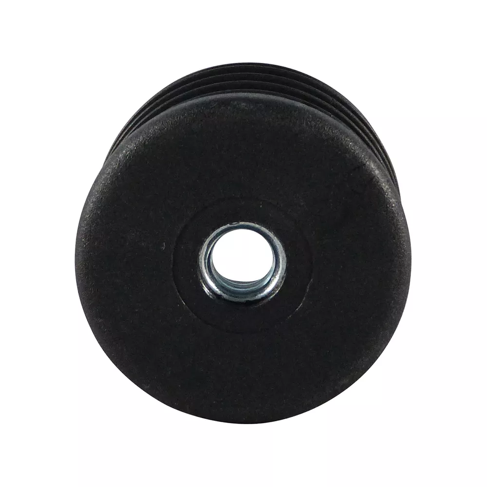 Gewindestopfen mit umspritztem Metallgewinde für Rundrohre 32 x 1,5mm M8 schwarz