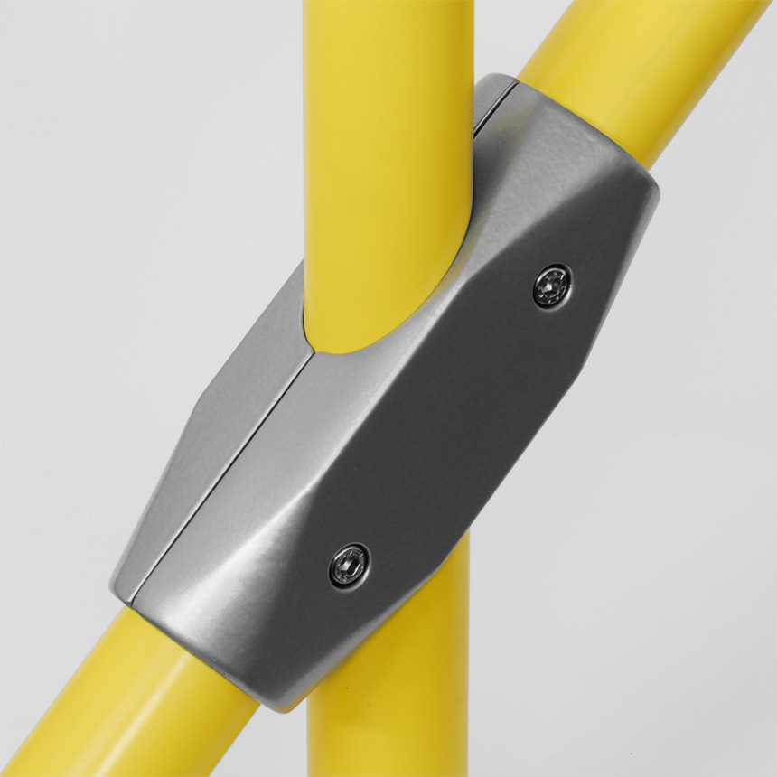 Kreuz-Verbinder Aluminium 40mm Wa 45°/Wb 45°