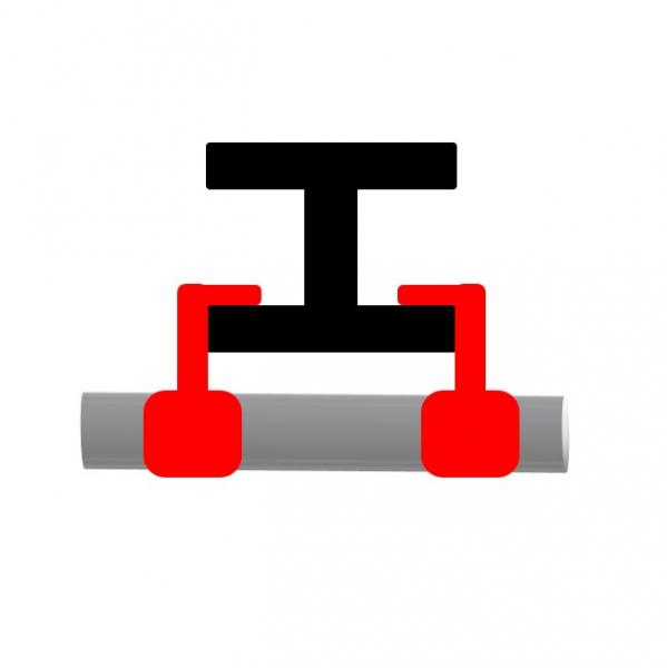 Trägerkupplung   48.3 mm,  SW 22mm