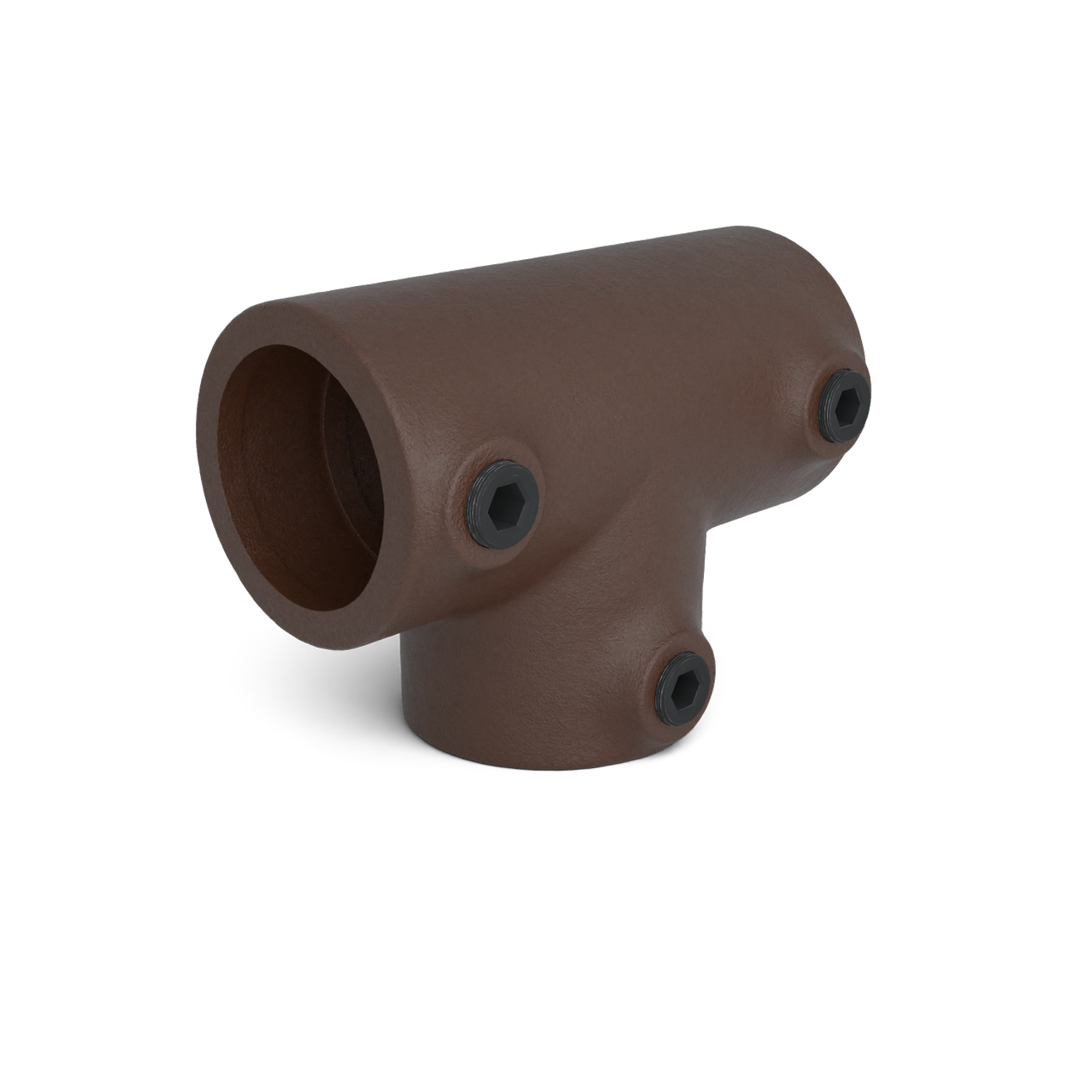 104-A T-Stück lang - 26.9 mm braun