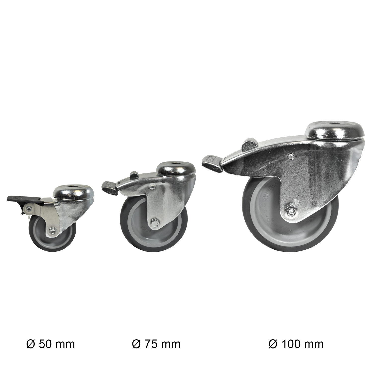 Schwenkrad mit Bremse (exklusiv Expander) Ø 50 mm