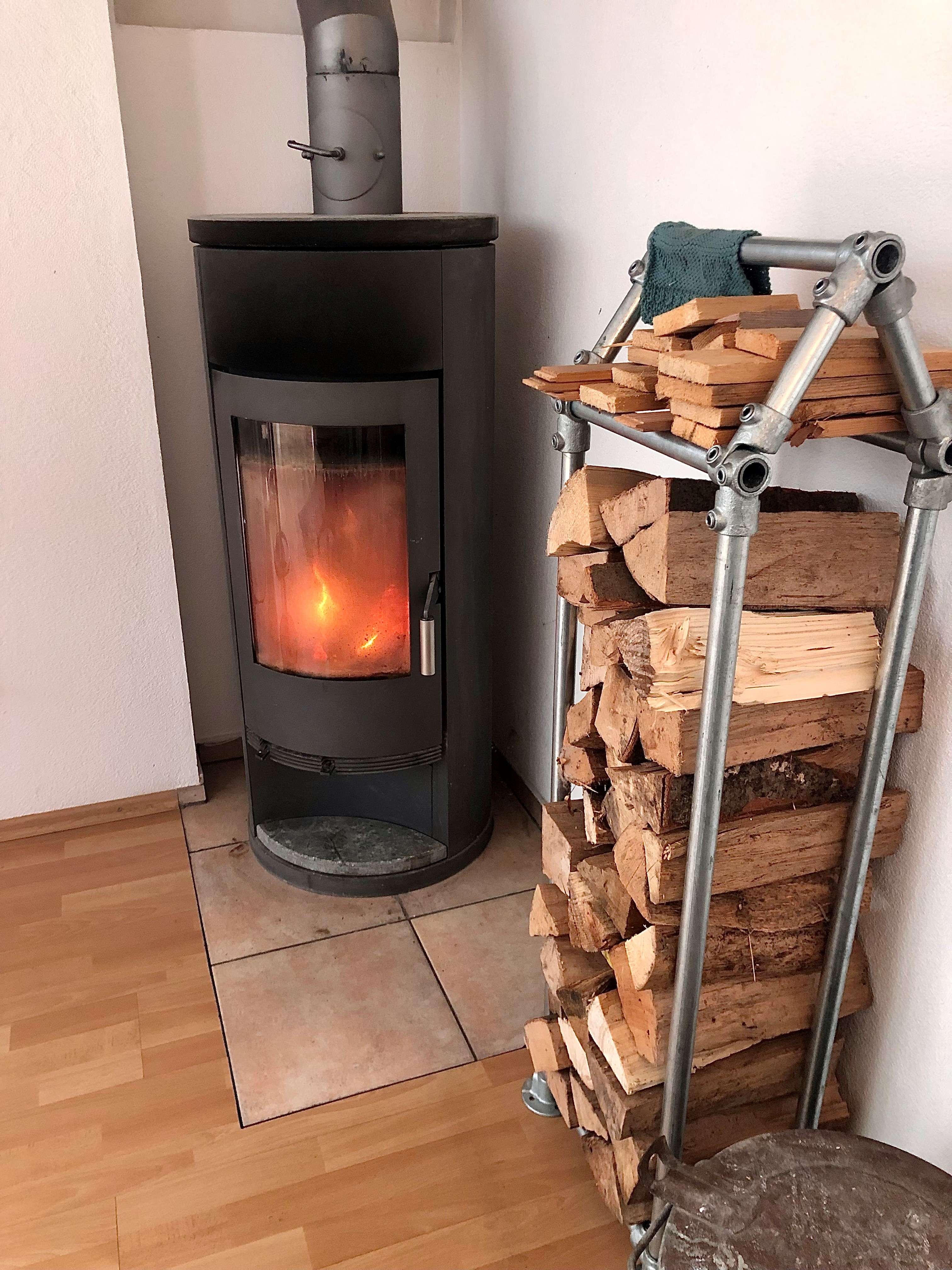 Feuerholzständer "Silver Wood", 26.9mm (3/4"); H: 1220mm, B: 400mm, T: 270mm