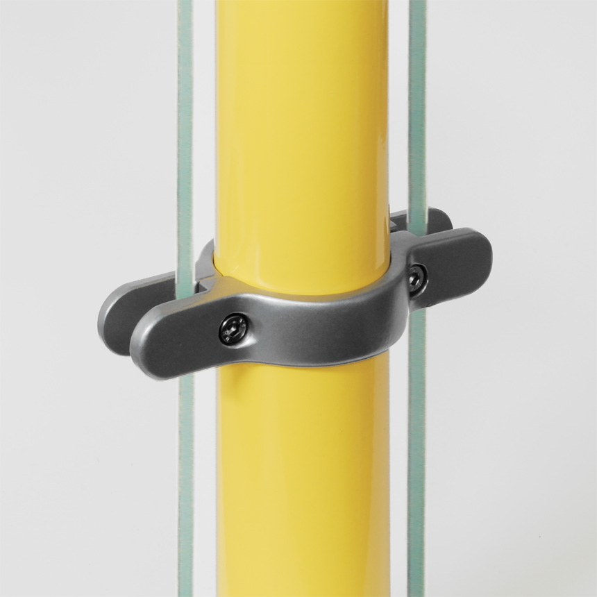 Trennwandhalter Aluminium , doppelt 60mm