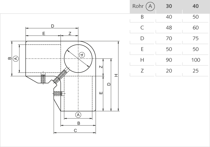 Winkelverbinder Aluminium 30mm