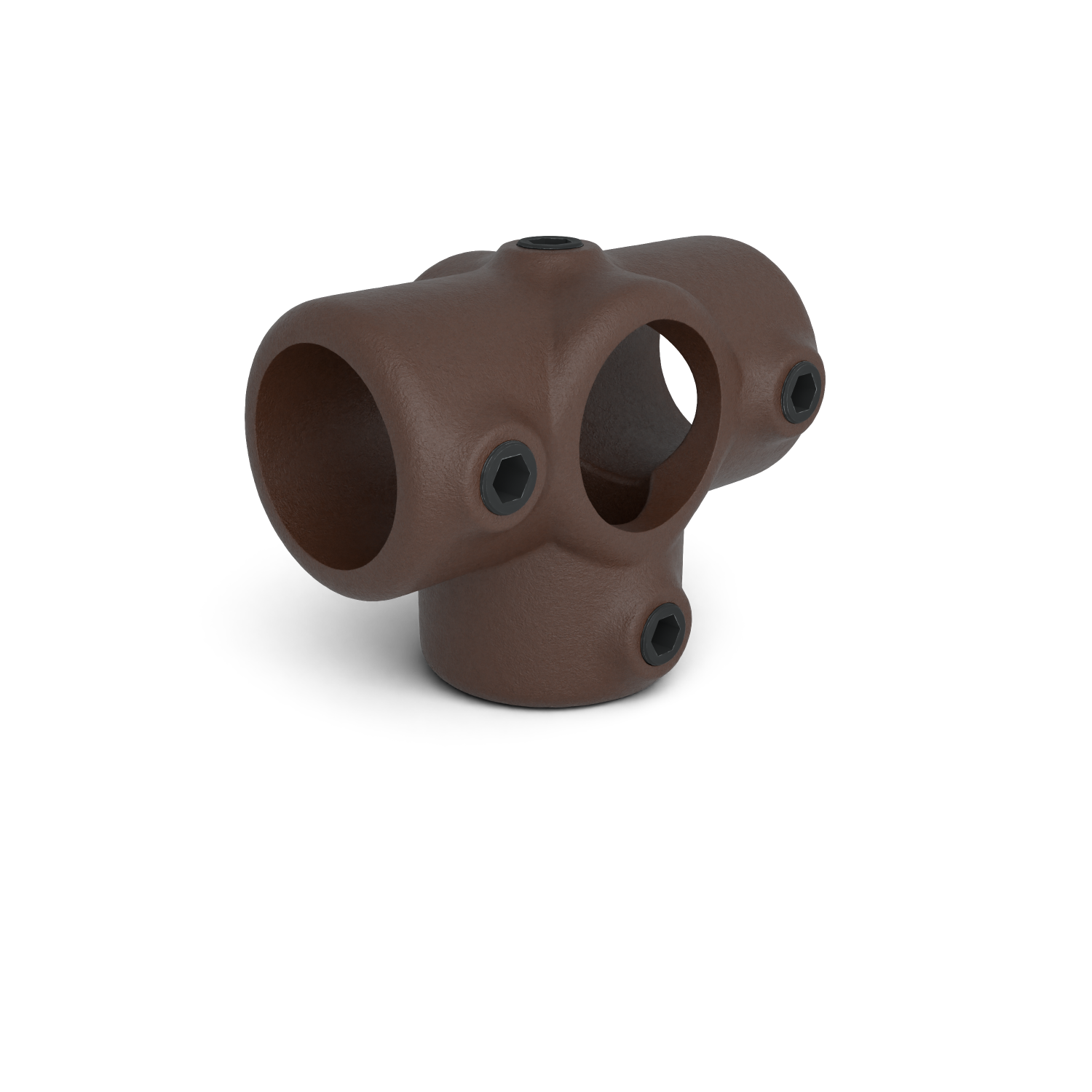 176-A T-Stück f Stützr - 26.9 mm braun