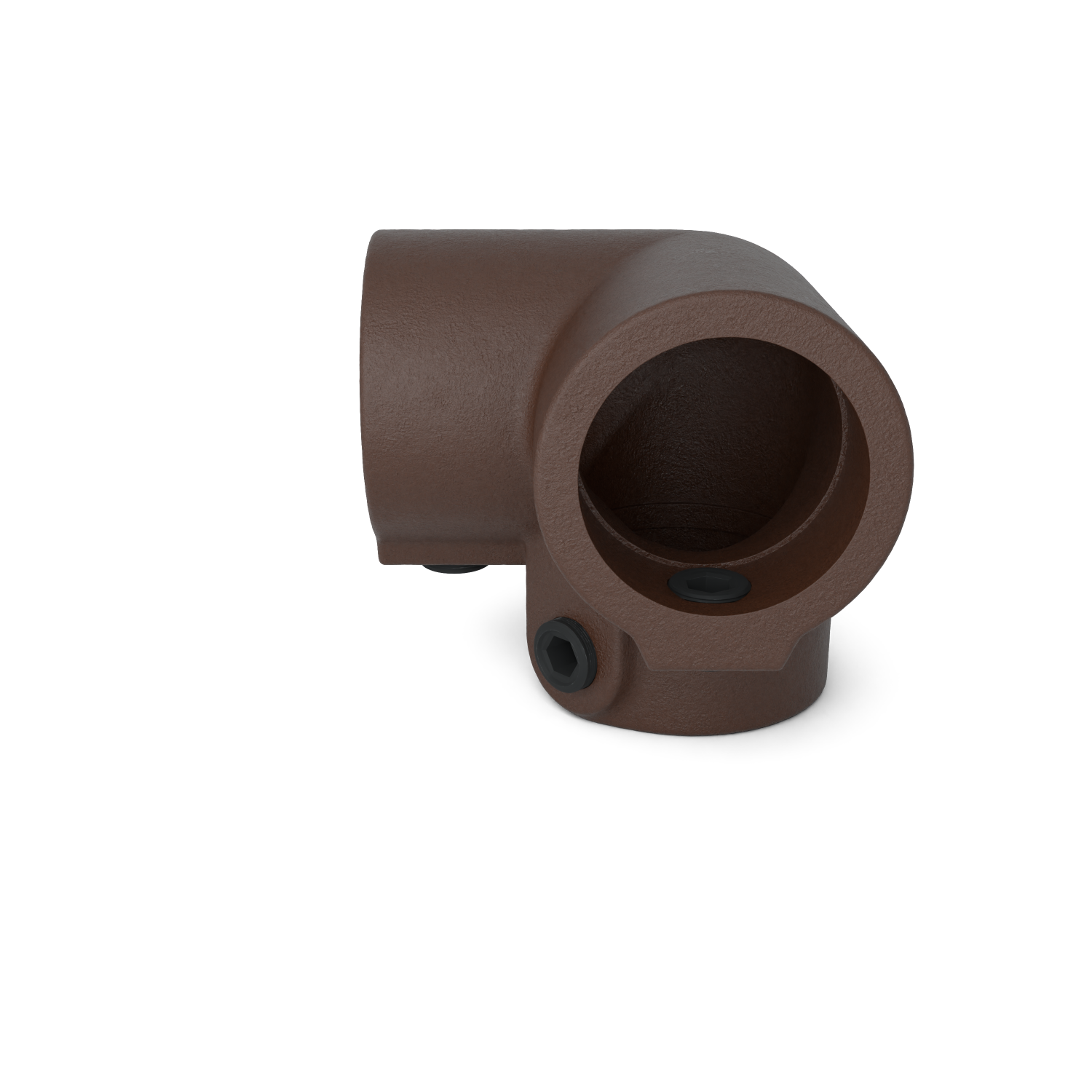 128-B 3-Weg Eckstück 90°- 33.7 mm braun