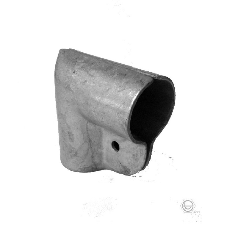 Winkelschelle 90°,  1 1/4" x 1 1/4" (42.4 mm x 42.4 mm), feuerverzinkt, Schraube 1xM10x20