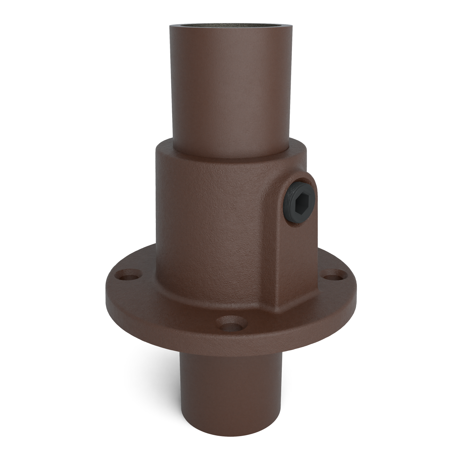 131T-A Fußplatte rund, durchgehend - 26.9 mm braun 