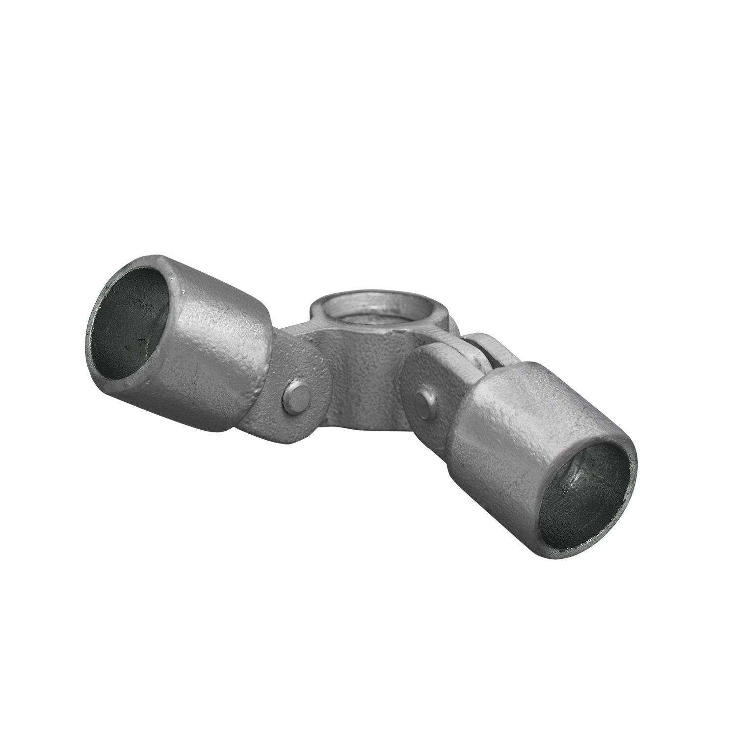 Gelenkstück, doppel, 90° 42,4 mm (1¼”), bestehend aus 1 x 608040D und 2 x 608042D inkl. 2 Schrauben M10x35