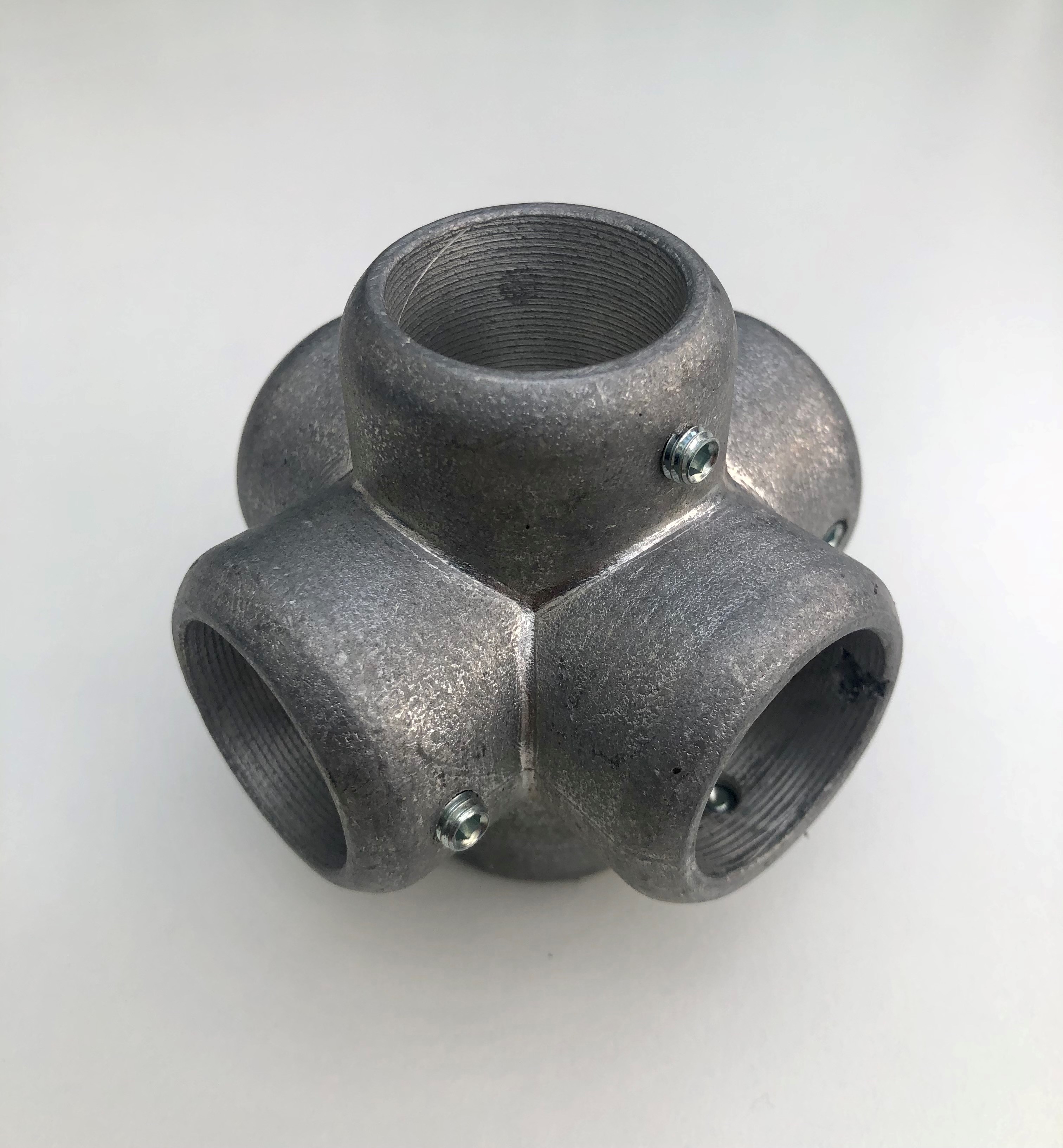 Kreuzverbinder 6 Abgänge, 30mm, Alu roh,