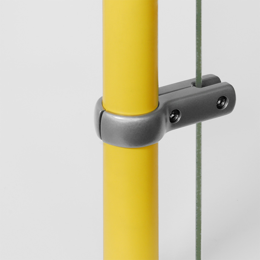 Trennwandhalter Aluminium  40mm