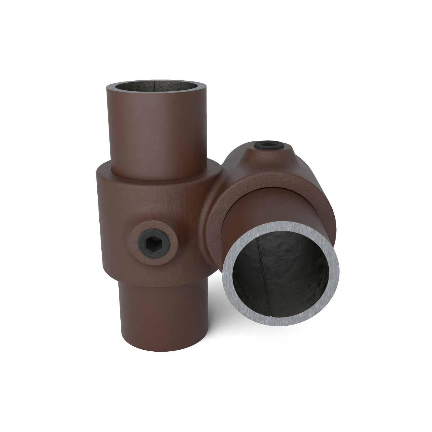 161-A Kreuzst vorges 90°- 26.9 mm braun