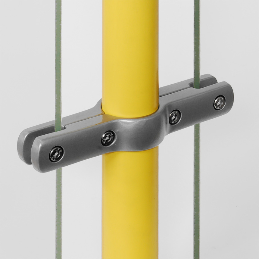 Trennwandhalter Aluminium , doppelt 40mm