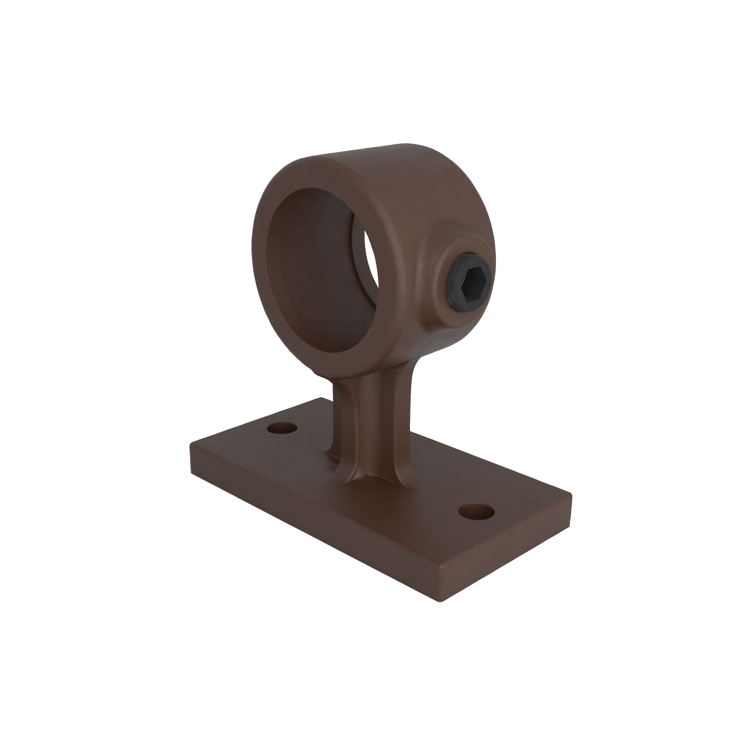 143W-B Handlaufhalt. - 33.7 mm braun