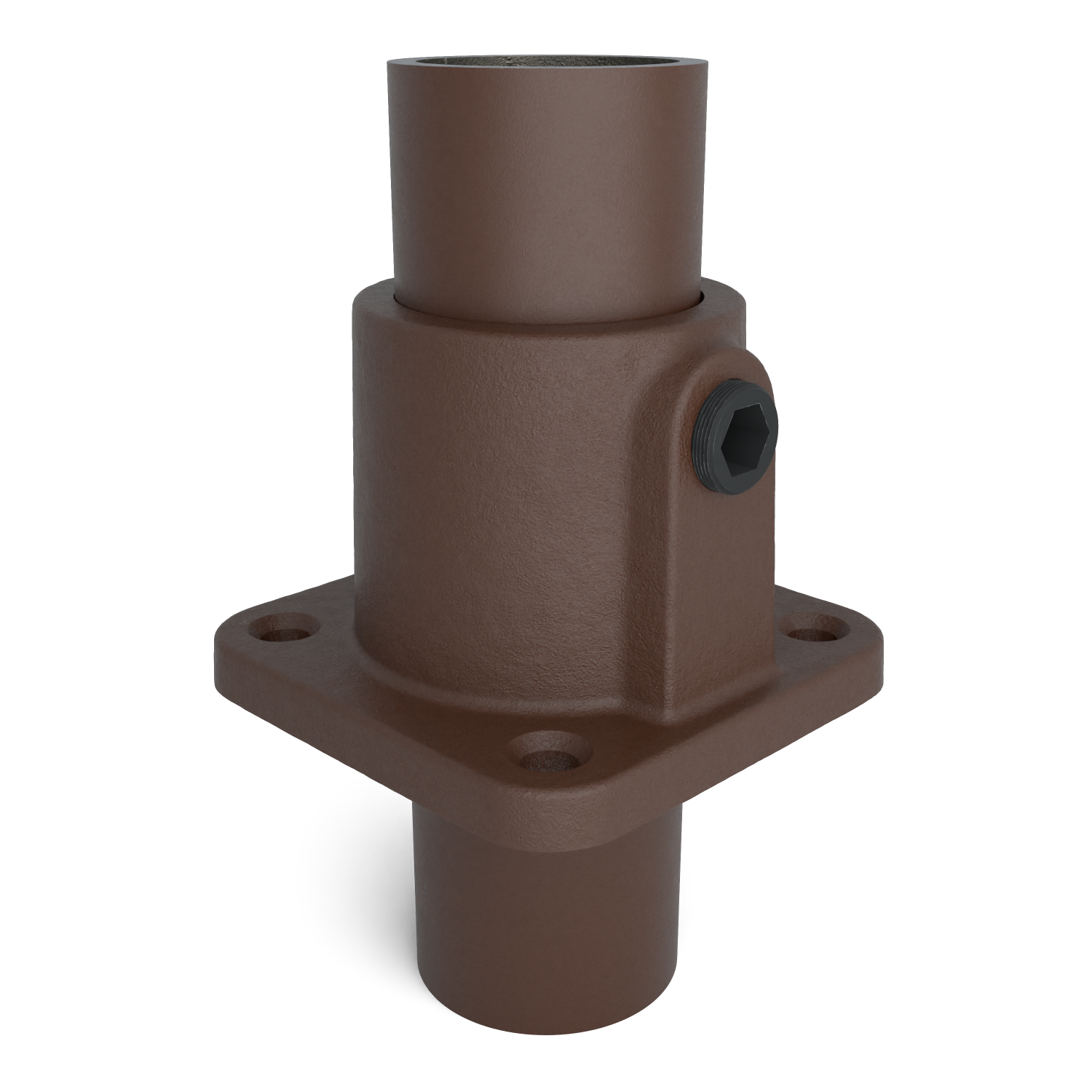 F131-A Fußplatte eckig - 26.9 mm braun