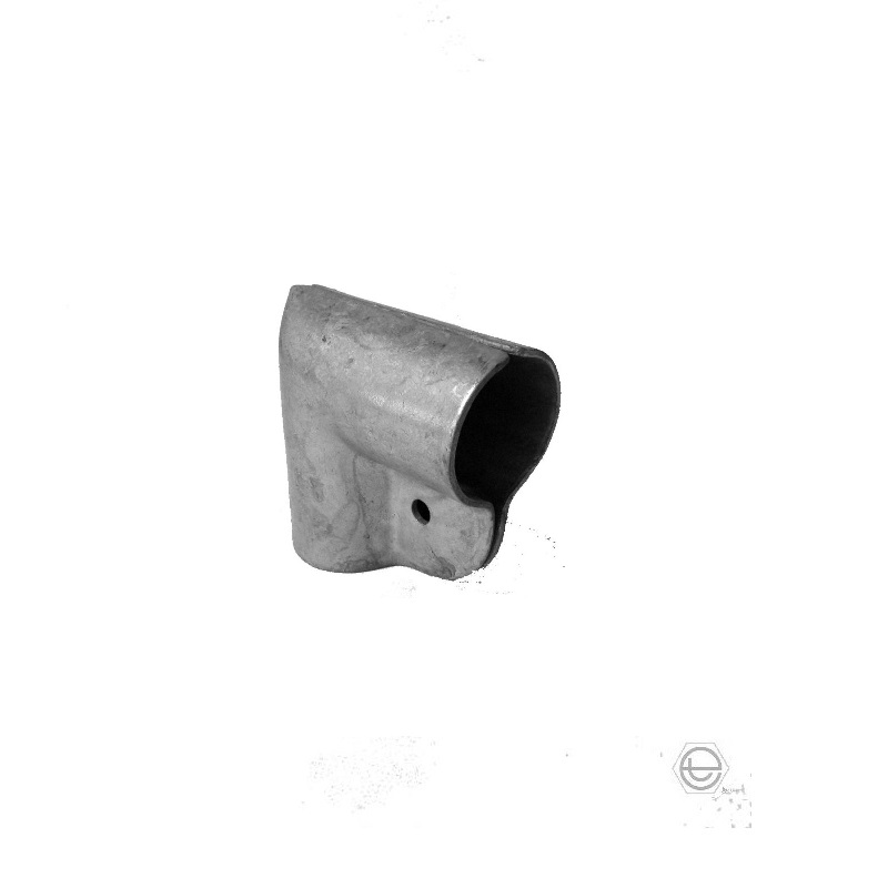 Winkelschelle 90°, 3/4" x 3/4" (26.9 mm x 26.9 mm), feuerverzinkt, Schraube 1xM10x20