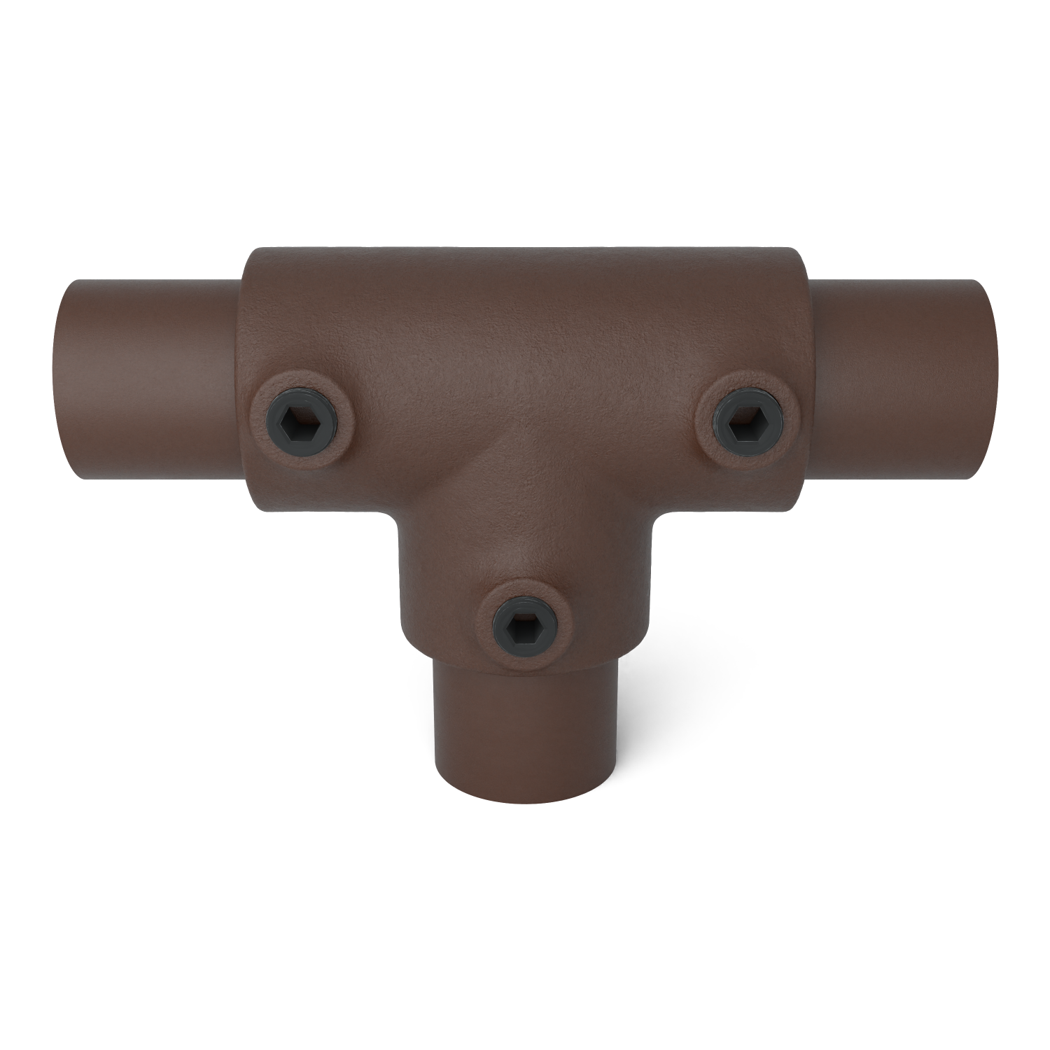 104-A T-Stück lang - 26.9 mm braun