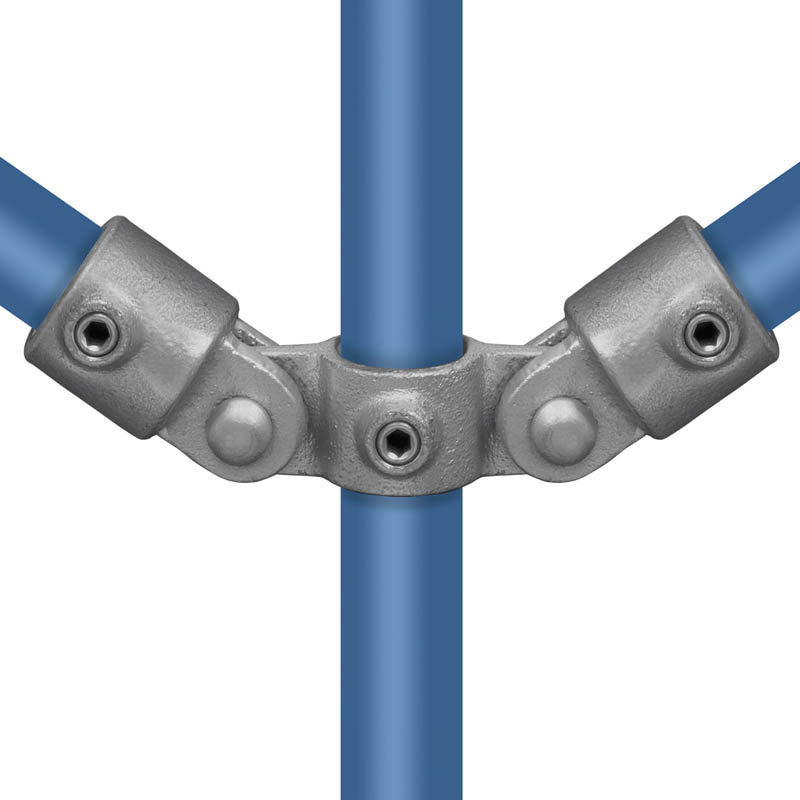 Gelenkverbinder doppel, 60.3 mm, 2", bestehend aus 1 x 608038F und 2 x 608042F inkl. 2 Schrauben M10x40