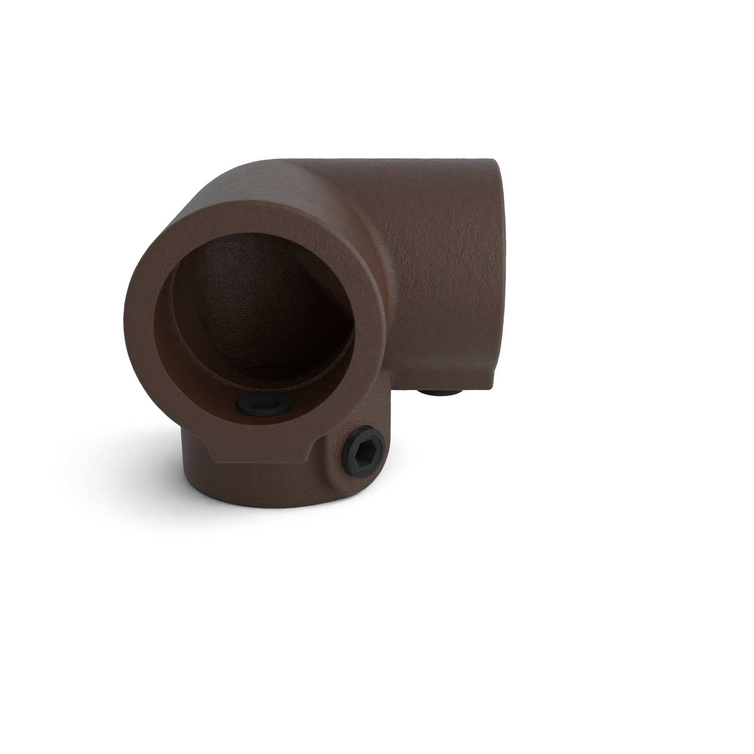 128-B 3-Weg Eckstück 90°- 33.7 mm braun