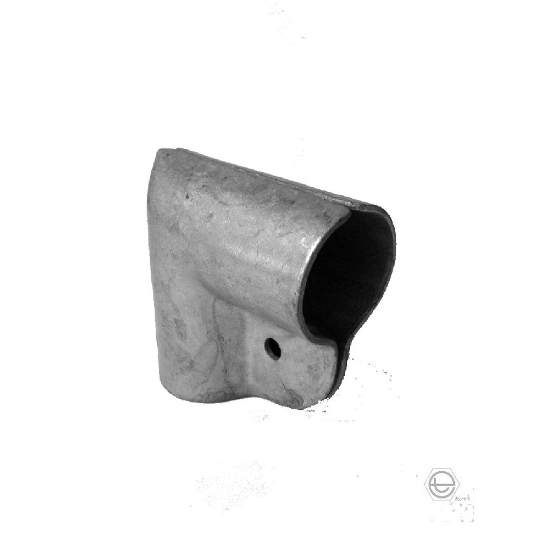 Winkelschelle 90°,  1" x 1" (33.7 mm x 33.7 mm), feuerverzinkt, Schraube 1xM10x20