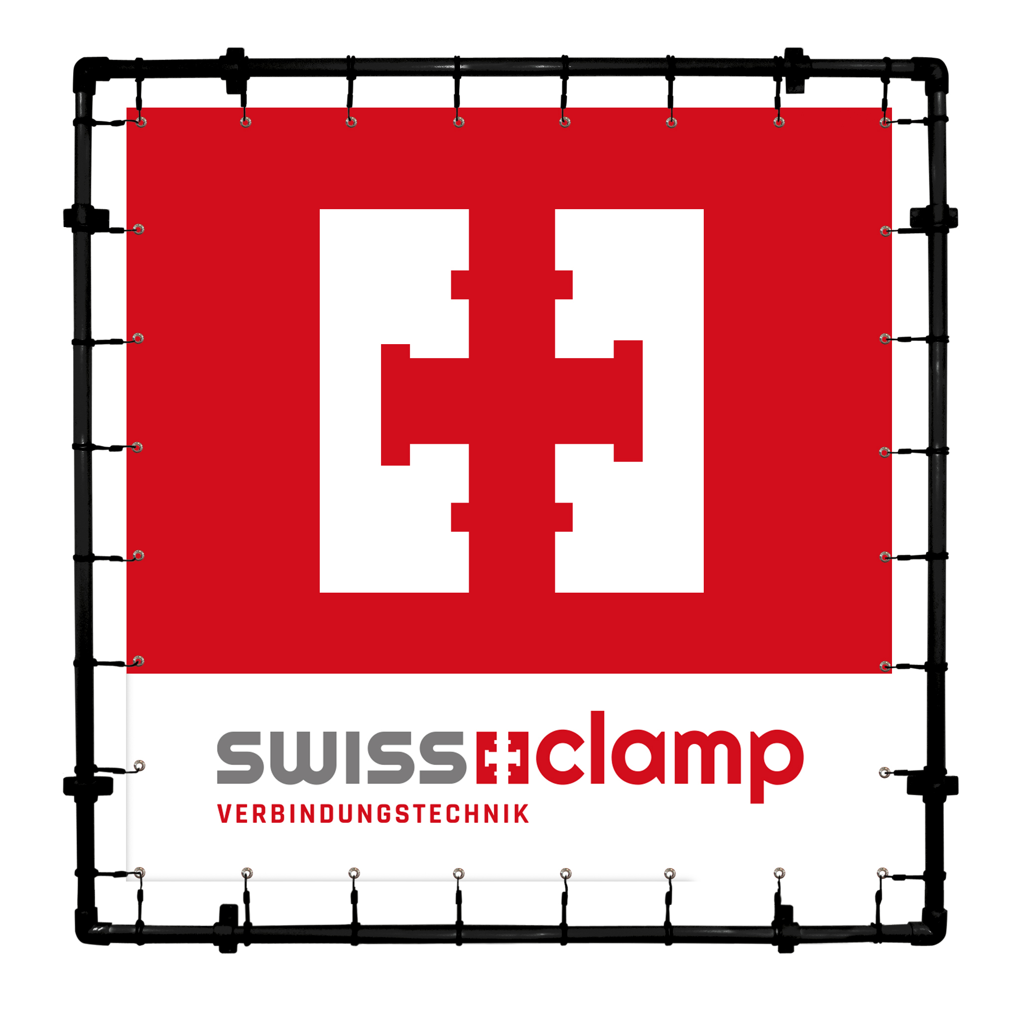 Stahlrahmen schwarz für Wandmontage