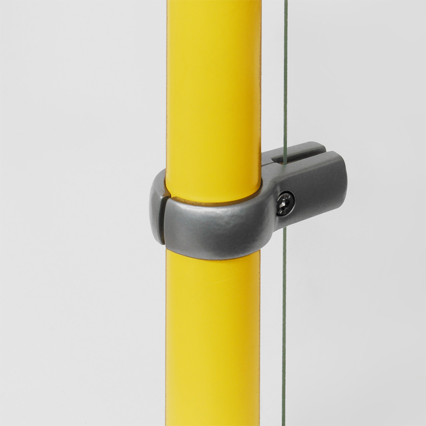 Trennwandhalter mit Nocke Aluminium 30mm