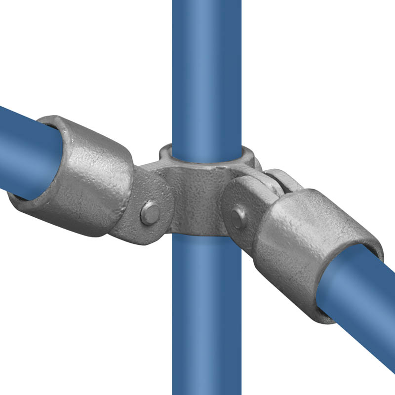 Gelenkstück, doppel, 90° 42,4 mm (1¼”), bestehend aus 1 x 608040D und 2 x 608042D inkl. 2 Schrauben M10x35