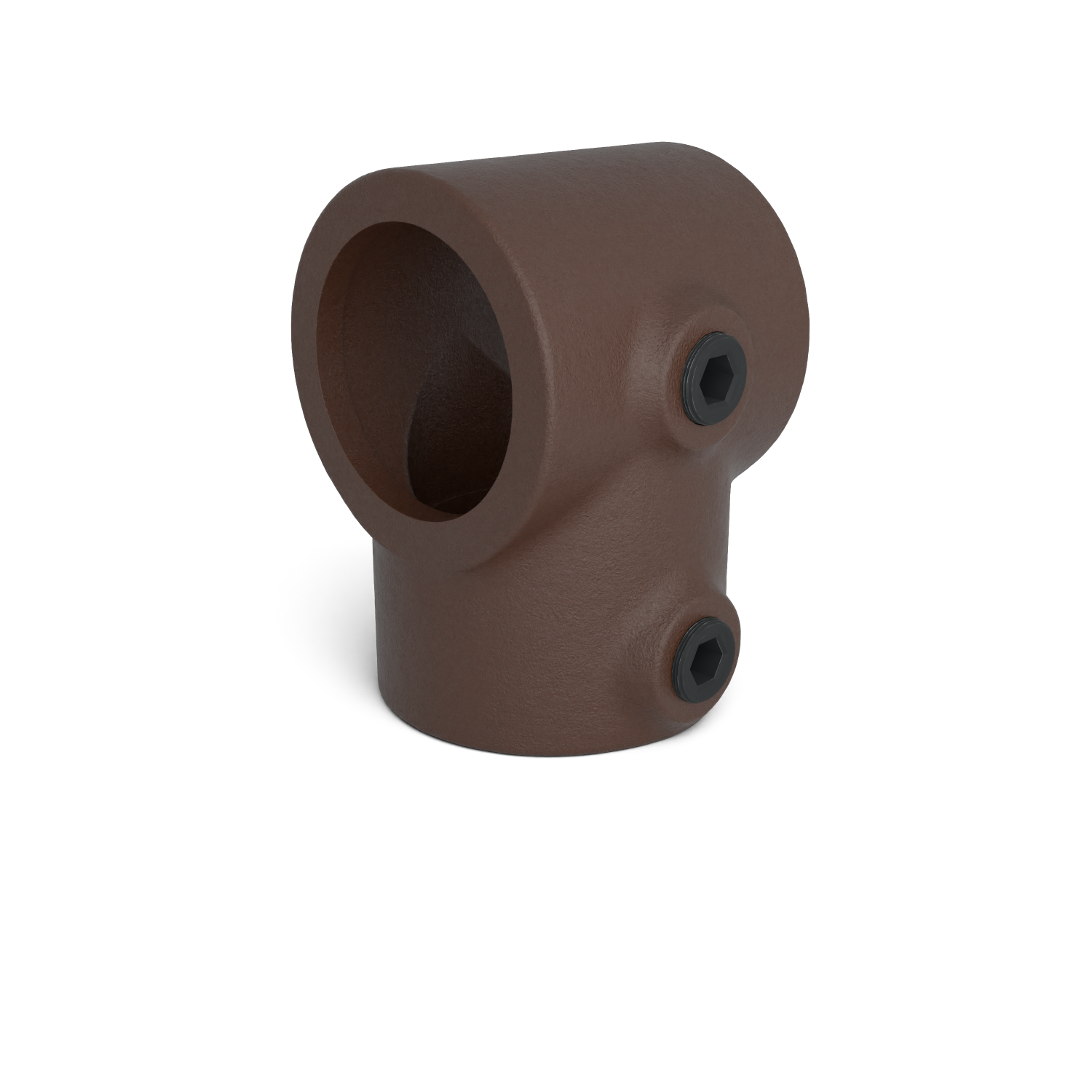 101-A T-Stück kurz - 26.9 mm braun