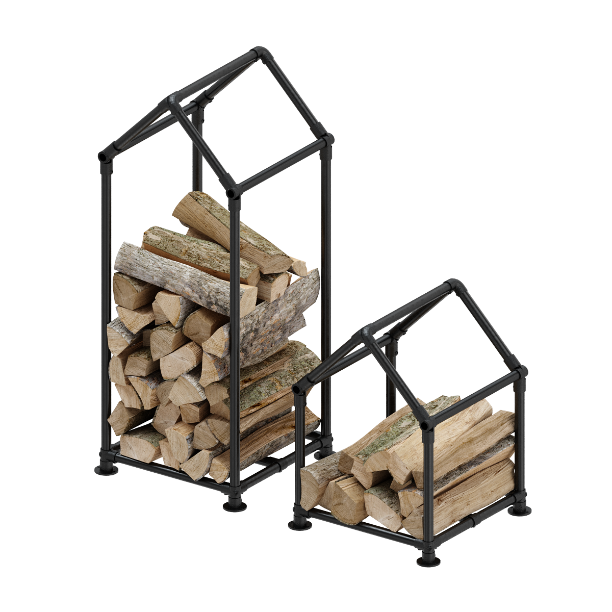 Feuerholzständer "Silver Wood", 26.9mm (3/4"); H: 1220mm, B: 400mm, T: 270mm