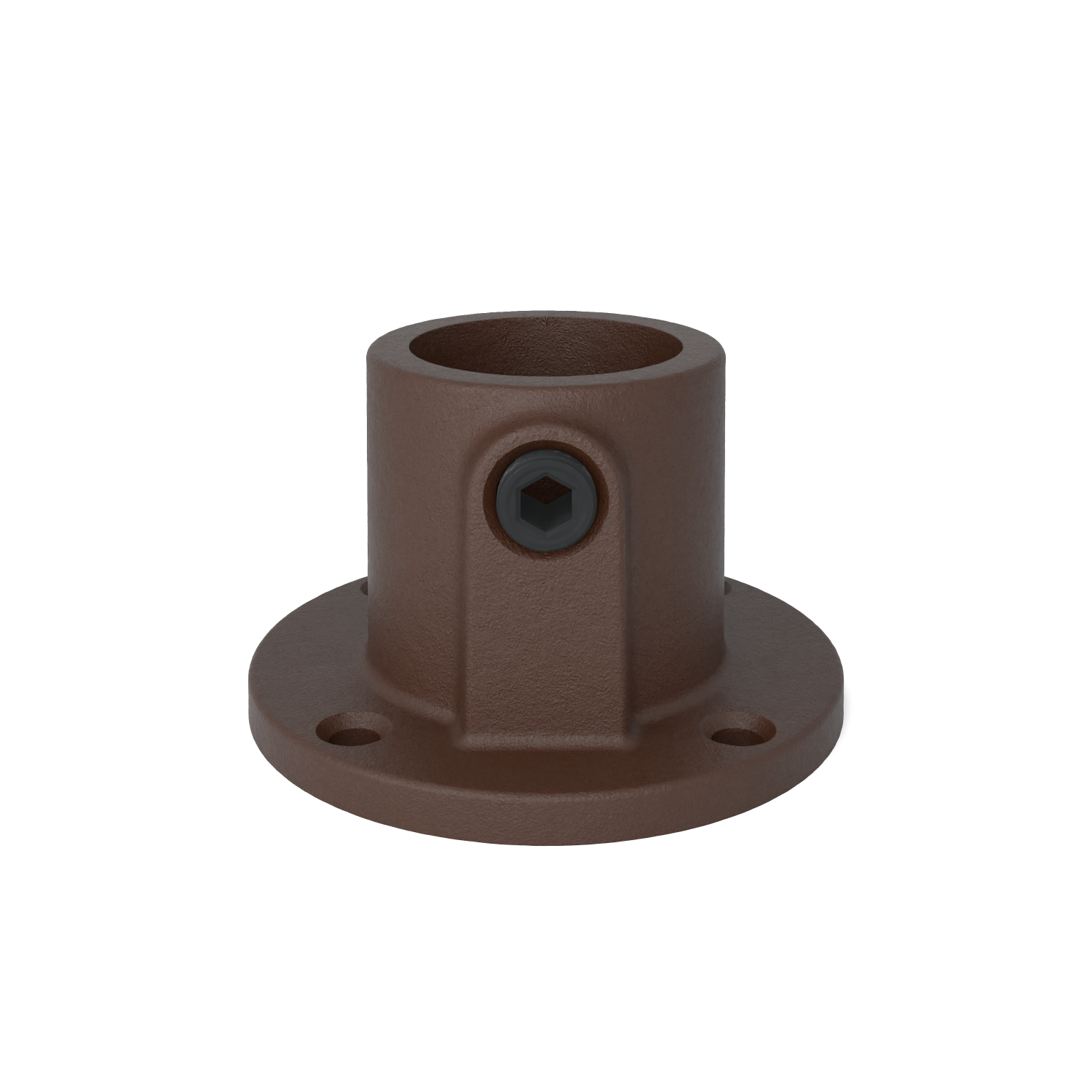 131T-A Fußplatte rund, durchgehend - 26.9 mm braun 